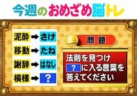 【今週のおめざめ脳トレ】法則を解読してください！2026年6月29日（月）～の問題をおさらい！【『クイズ！脳ベルSHOW』より】