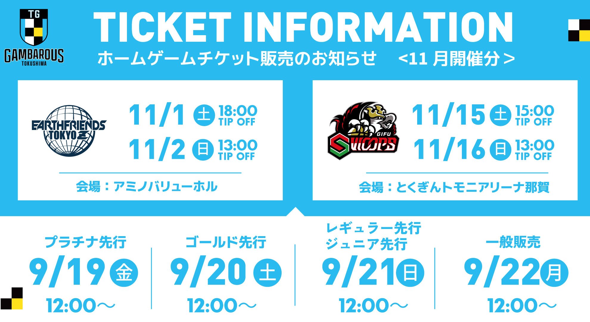 徳島ガンバロウズ 引換券チケット4枚