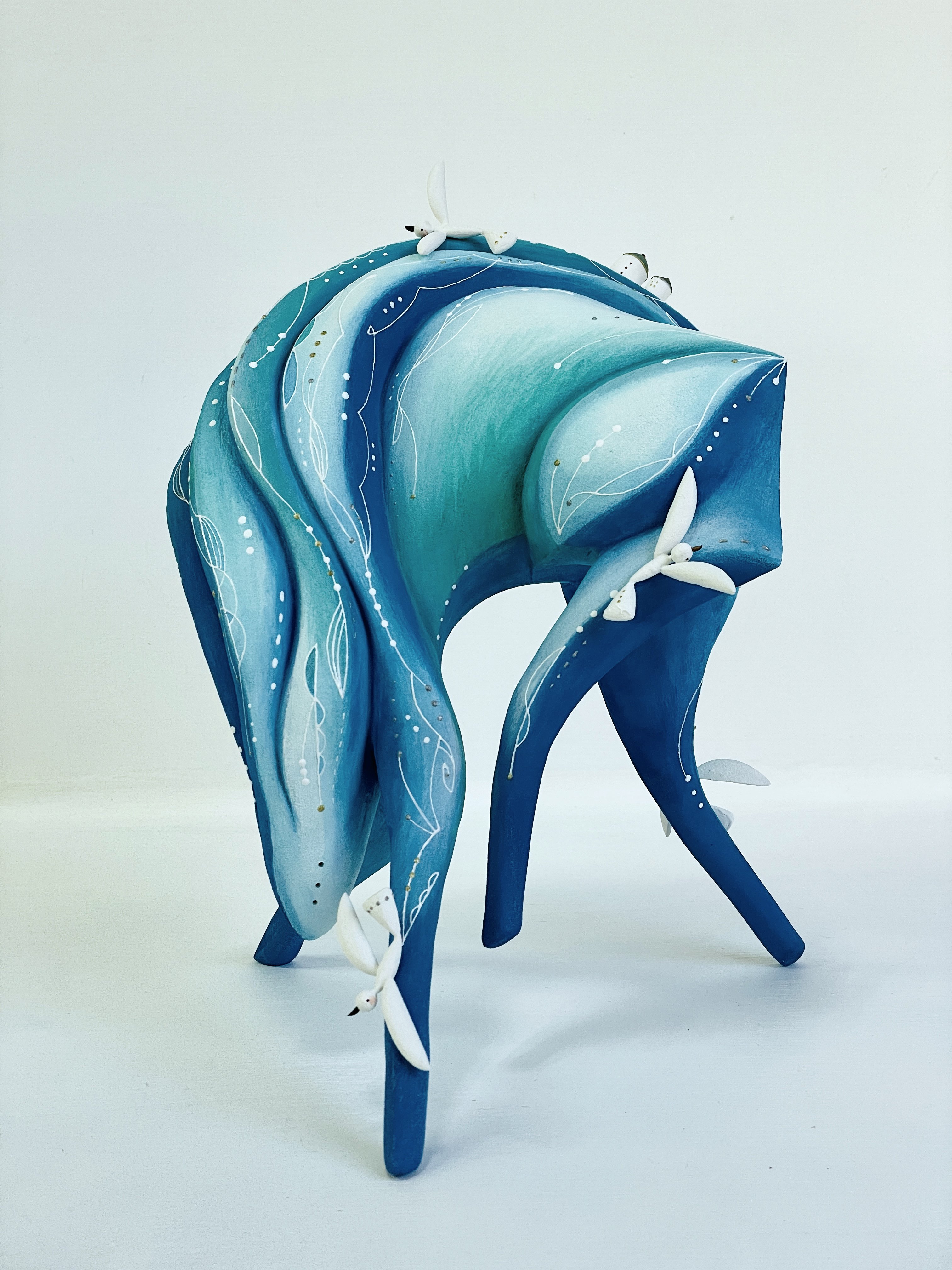 オコジョの油絵【白い妖精】作者サイン入り/真作/フルイドアート オコジョの油絵【白い妖精】作者サイン入り/真作/フルイドアート