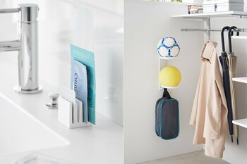 【山崎実業 新商品のお知らせ】 化粧品サンプルを整理できるパウチスタンドや、簡単に設置できる2段のボール収納ラックなど、新商品が発売になりました。