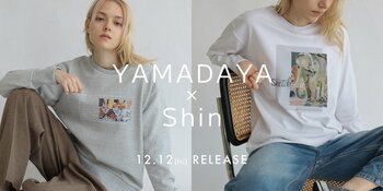 ヤマダヤが作家ShinとのコラボアイテムのスウェットやロンTを12月12日（金）9:00よりECと一部店舗で販売開始！！