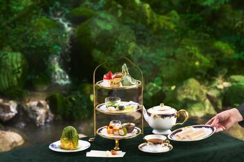 【ウェスティン都ホテル京都】国賓接遇の器でホテルの景勝「吉水八景」を味わう　たねやとの春限定コラボレーションアフタヌーンティー