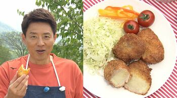ホクホク甘～い「ポテトンかつ」に松岡修造が「おいし～よ～！」と北の大地に叫ぶ