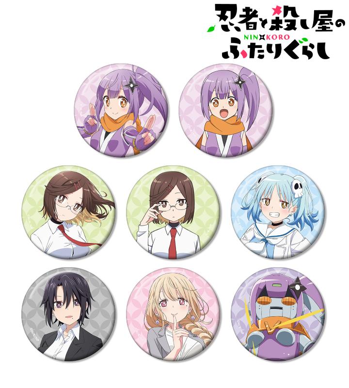 漫画　アニメグッズ　110サイズ まとめ売り アニメ『忍者と殺し屋のふたりぐらし』のトレーディング缶バッジ