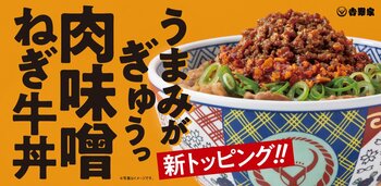 牛肉のうまみを凝縮した特製肉味噌で味わう、『肉味噌ねぎ牛丼』を本日より販売開始
