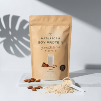 ご好評のソイプロテインが、食感も栄養も進化してリニューアル！つぶつぶ食感が楽しい「つぶつぶアーモンド入りソイプロテイン」再登場