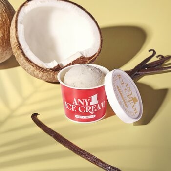 ANY1 ICE CREAM（エニワンアイスクリーム）は、「魚べい」及び「元気寿司」で第二弾「ココナッツ&バニラ」フレーバーを6月2日より販売開始