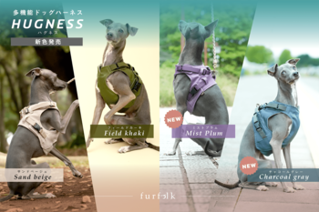 furfolk - 多機能ドッグハーネス「HUGNESS」に、待望の新色が登場！愛犬の個性を引き立てる、全4色展開に。