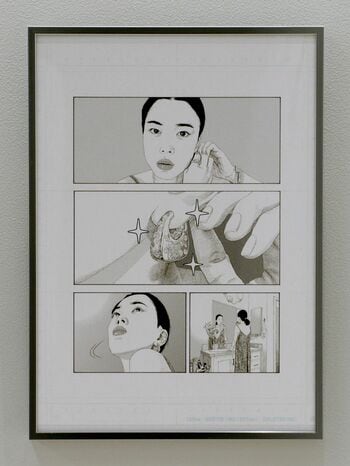 漫画家・山田千永 × MARIA BLACK｜カプセルコレクション描き下ろし漫画作品の一部を、表参道店にて展示