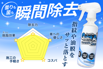 初夏の冷房シーズン・梅雨の視界不良対策に。車内の内窓汚れ・曇りを10秒でケアする「Sarupika クイックエアー」発売開始
