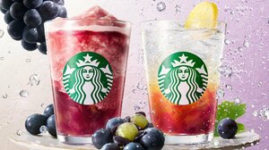 スタバ 巨峰が主役のドリンクが登場！ごろっと入った果肉やシュワッとはじけるソーダで一足早く秋の訪れを満喫 8月17日から発売