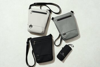 【新登場】父の日の贈り物に！雨の日も、晴れの日も、これ一つでスマートに。晴雨兼用傘付き薄型ショルダーバッグ。突然の天候変化にも慌てない機能美で、大人の毎日の外出をスタイリッシュに格上げ