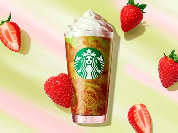 【スタバ新作】甘酸っぱさとほろ苦さのハーモニー！抹茶イチゴクリームフラペチーノ発売