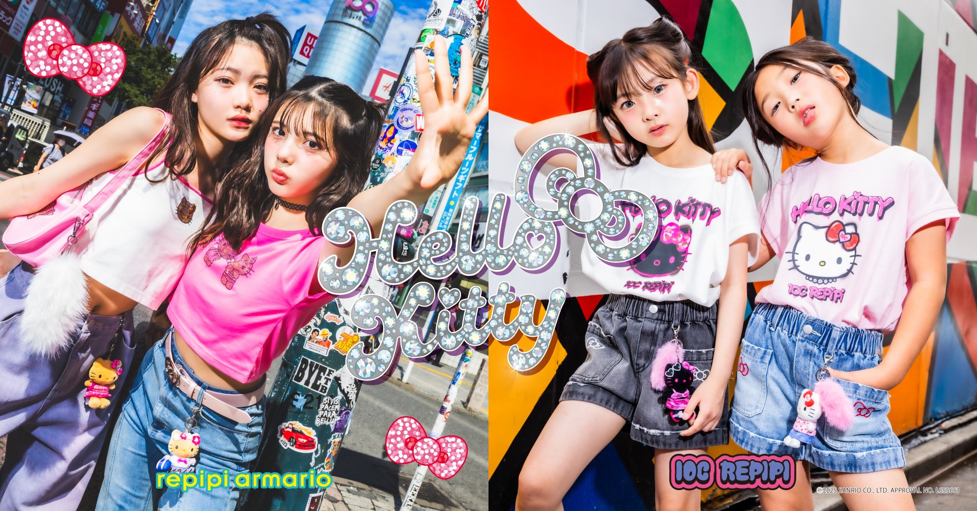 AIR SPACE × Hello Kittyコラボ ダブルリボン配色ビキニトップ レピピアルマリオと10C REPIPI がハローキティとコラボ!ぎゃるな