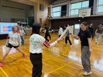 神山まるごと高専の保健体育授業で、次世代デジタルスポーツ「Cyber KASSEN」を体験実施