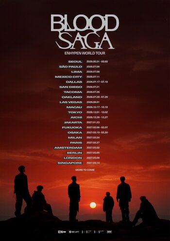 ENHYPEN、4回目のワールドツアー『ENHYPEN WORLD TOUR 'BLOOD SAGA'』開催決定！5月のソウル公演を皮切りに世界21都市を巡る