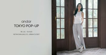 韓国No.1アスレジャーブランド・andar（アンダール）伊勢丹新宿店にて7月8日（水）より初となる1か月間のPOP-UP STOREを開催