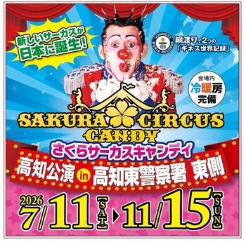 【JAF高知】甘いときめき、カラフルな夢の世界へ！ CANDY CIRCUS 高知公演で利用できるJAFアプリクーポン配信中！