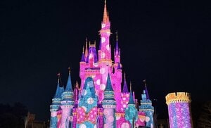 シンデレラ城がピンクに染まる！？幻想的な夜の演出や大きなリボンのモニュメントなどでディズニーランドがミニーの世界観に包まれる　　