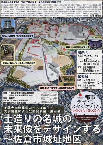 土造りの名城・佐倉城址の未来像を千葉大生がリデザイン！～「歩いて読み解く」4つの戦略を提案します