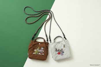 【ムーミン】新登場！リトルミイと家族・きょうだいたちの温かな物語を繊細なアート刺繍で表現。約80gの軽やかさと、ミニショルダー＆トートで使える2WAY仕様を叶えた、お出かけにぴったりのバッグ