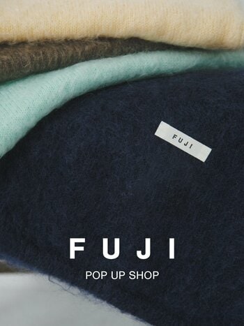 【FUJI POP UP SHOP】開催別注マフラー4色リリース - 五泉ニット産地から紡ぐ特別な一枚