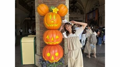 ミニーのカボチャがディズニーシーでお出迎え！ ハロウィンでフォト