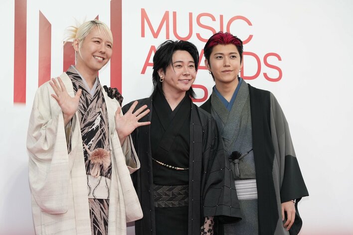 Mrs. GREEN APPLE 個性あふれる着物で登場!大森元貴&若井滉斗&藤澤涼架がおちゃめな表情で沸かせる【MAJ2026】