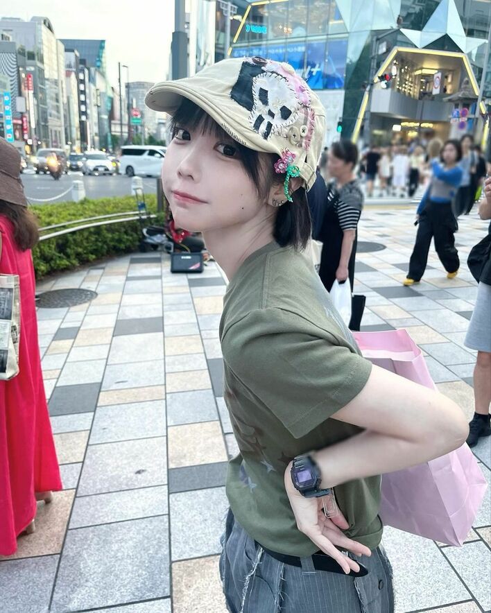 あのちゃん あのちゃんねる 半袖Tシャツ メイド ご用ですか？ Mあのが