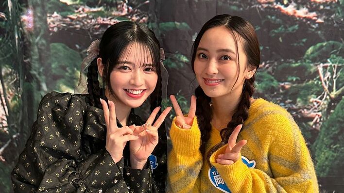 天才てれびくん」で共演 FRUITS ZIPPER・鎮西寿々歌＆岡田結実 エモ